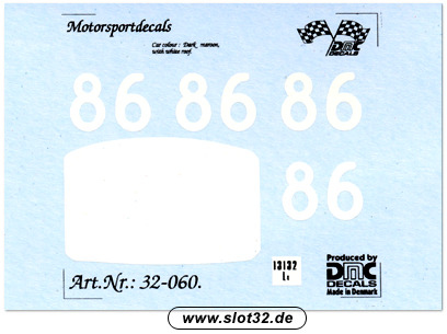 DMC decal Fer 250 GTO # 86